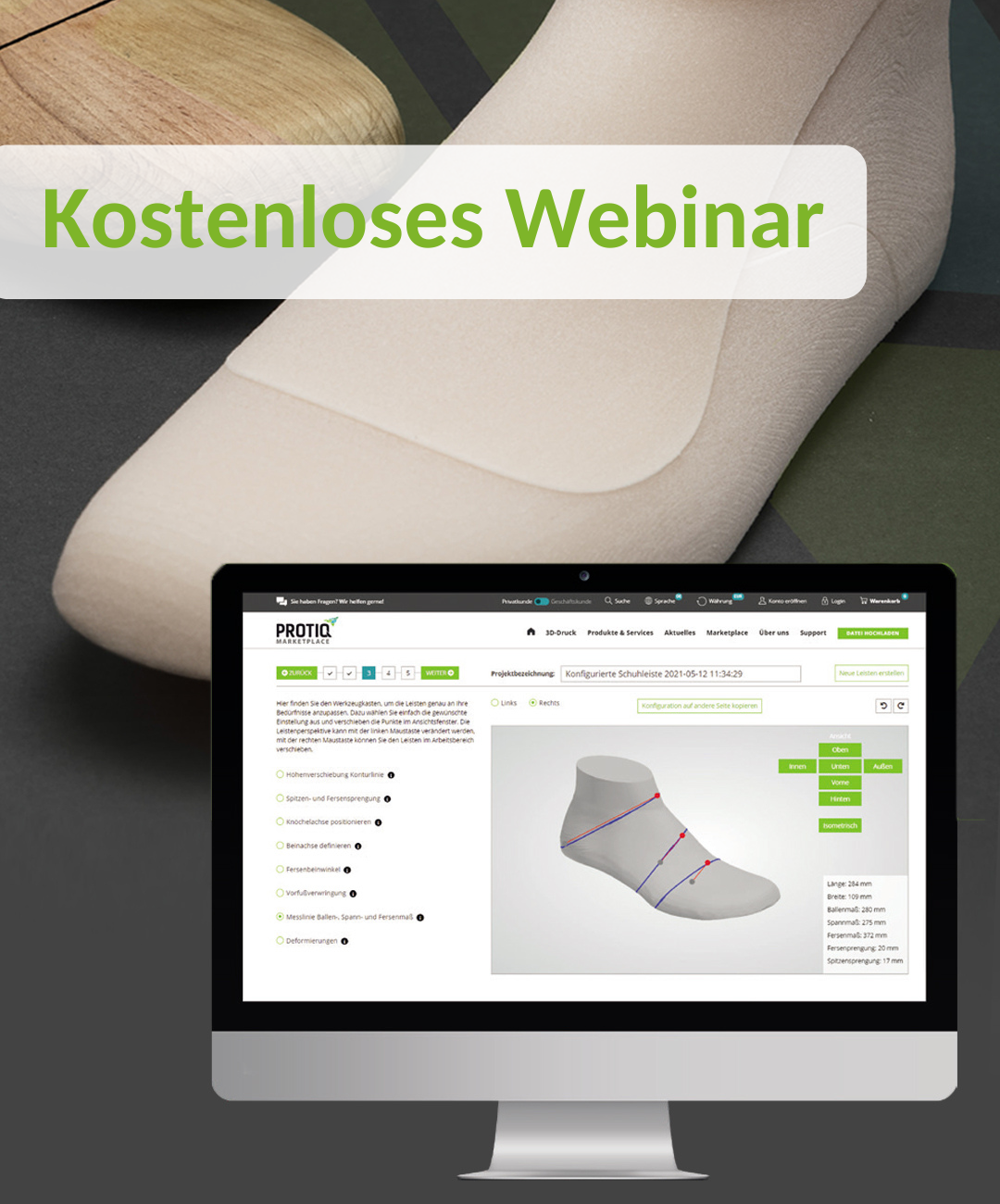 Webinar: Schuhleistenherstellung mittels industriellem 3D-Druck